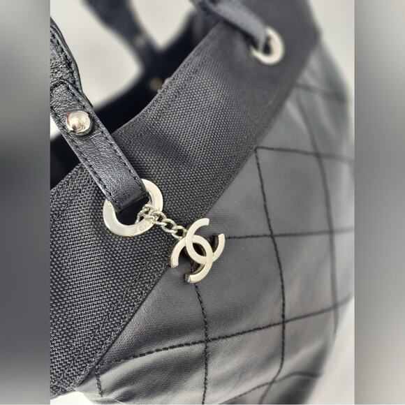 Chanel Black Quilted Paris Biarritz Tote Bag GM✨ - Picture 3 of 13